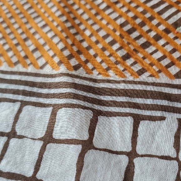 Pierre Balmain Brown and Orange Scarf - Picture 4 of 6